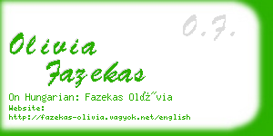 olivia fazekas business card